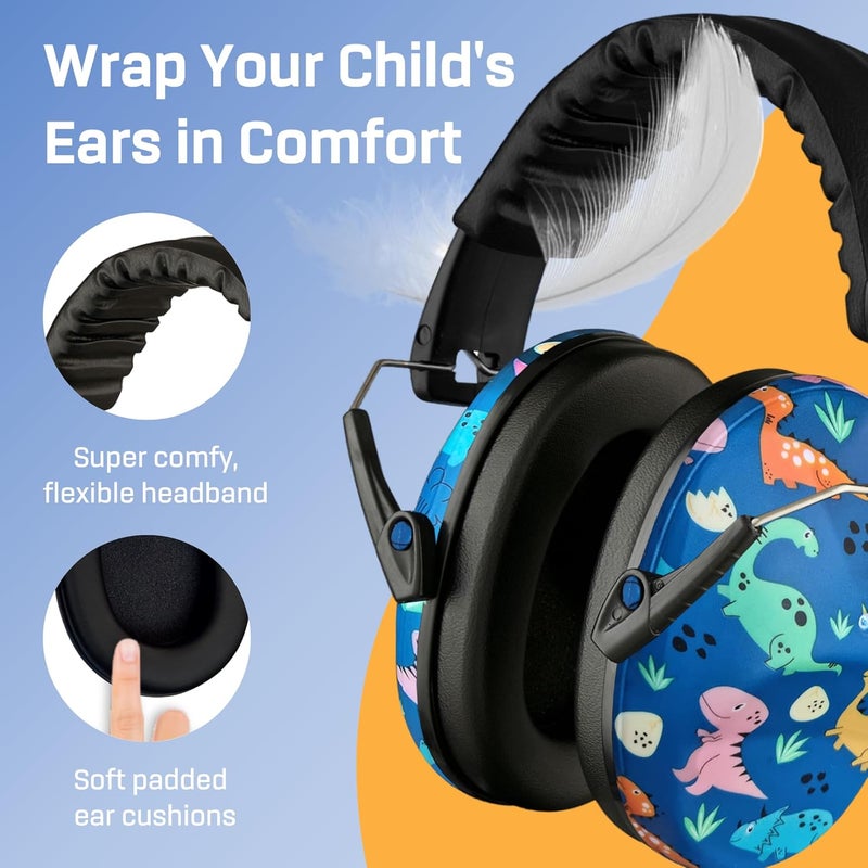 Vanderfields Hearing Protection Ear Muffs - Over 33 dB (2K Hz) Broad Noise Cancelling Sound Reduction Earmuffs for Kids 3-12 - Image 4